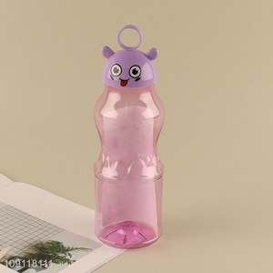 Most popular cartoon portable plastic water bottle drinking bottle with handle