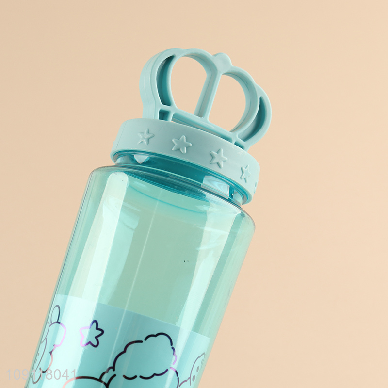 Hot selling blue plastic water bottle drinking bottle with handle