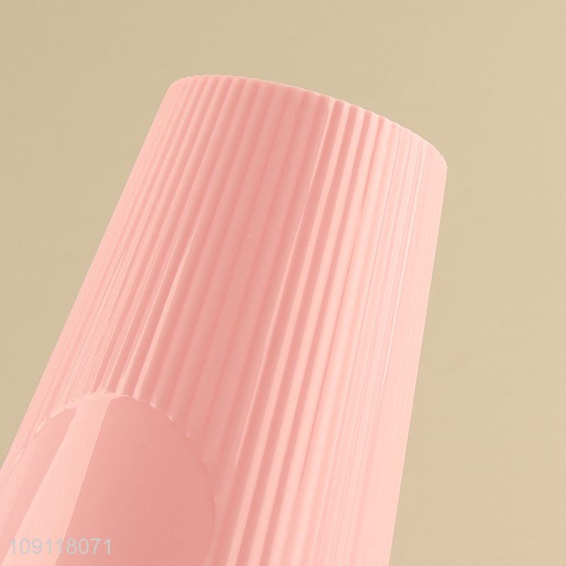 Good sale pink double wall plastic water cup straw cup wholesale