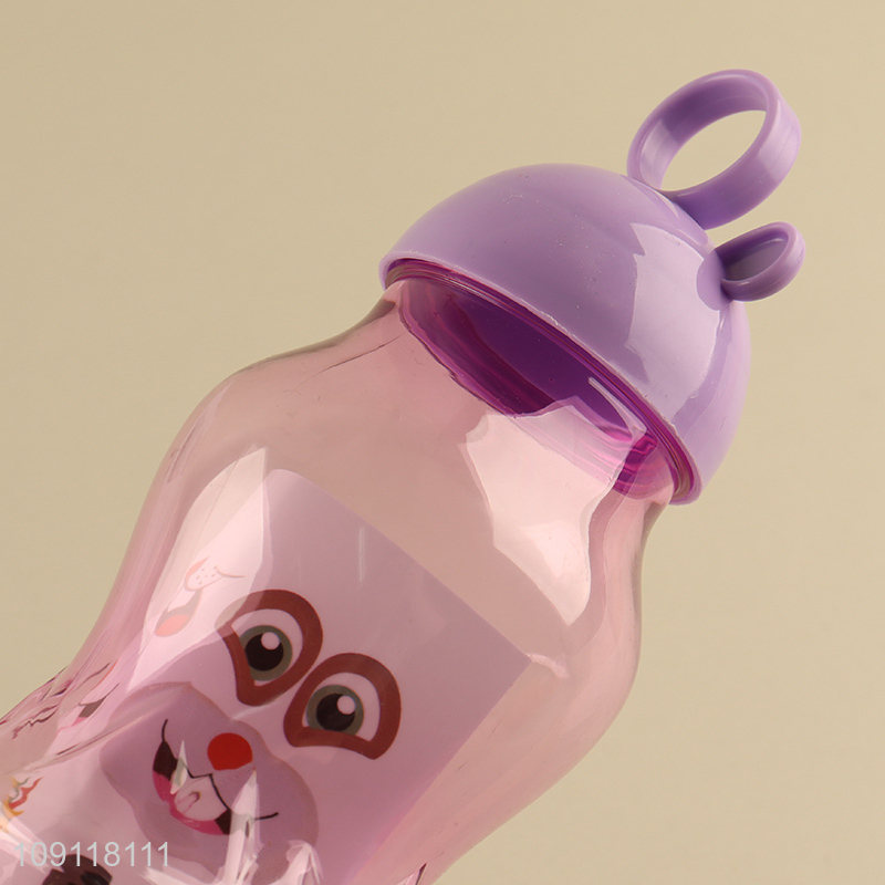 Most popular cartoon portable plastic water bottle drinking bottle with handle