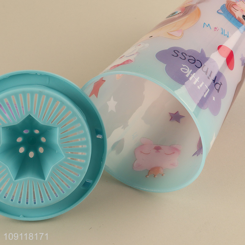 New arrival cartoon girls princess plastic water cup drinking cup straw cup