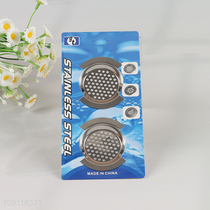 Good Quality 2 Pieces Durable Rust Proof Stainless Steel Kitchen Sink Strainers
