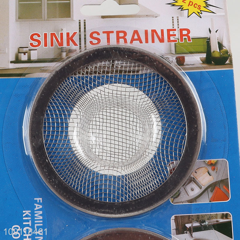 Factory Price 2 Pieces Durable Rust Proof Stainless Steel Kitchen Sink Strainers