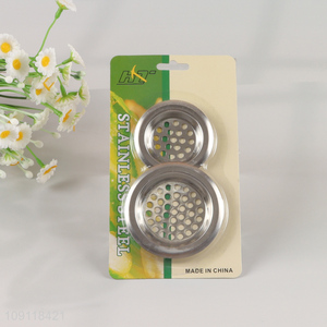 Good Quality 2 Pieces Rust Proof Stainless Steel Kitchen Bathroom Sink Strainers