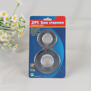 High Quality 2 Pieces Sink Strainers Durable Stainless Steel Kitchen Sink Strainers