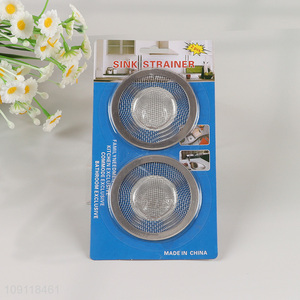 Factory Price 2 Pieces Durable Rust Proof Stainless Steel Kitchen Sink Strainers