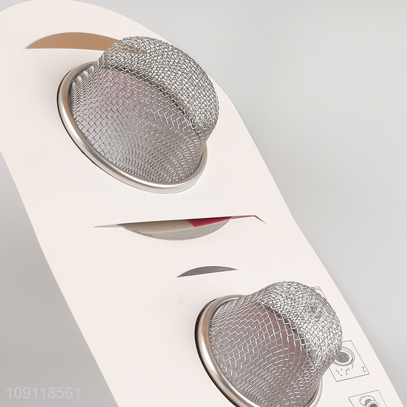 High Quality 2 Pieces Easy to Clean Stainless Steel Kitchen Sink Drain Strainers