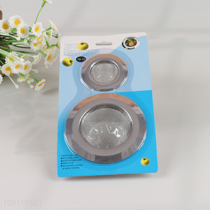 Factory Supply 2 Pieces Heavy Duty Stainless Steel Kitchen Sink Strainer Baskets