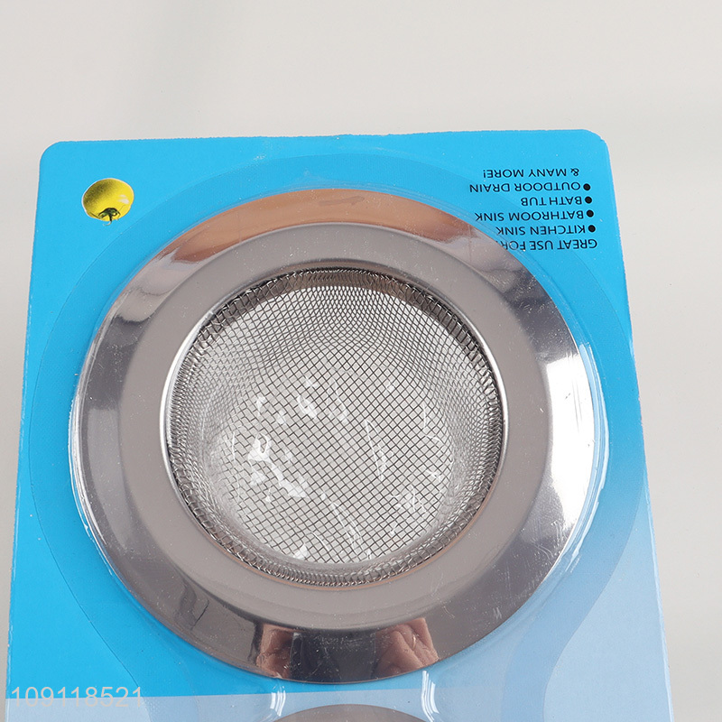 Factory Supply 2 Pieces Heavy Duty Stainless Steel Kitchen Sink Strainer Baskets