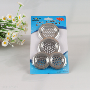 New Product 4 Pieces Durable Rust Proof Stainless Steel Kitchen Sink Strainers