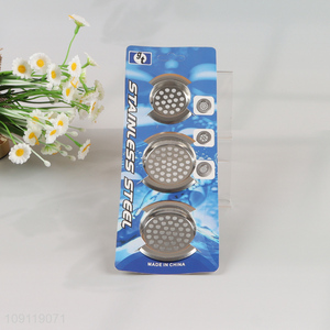New Product 3 Pieces Rust Proof Stainless Steel Kitchen Bathroom Sink Strainers