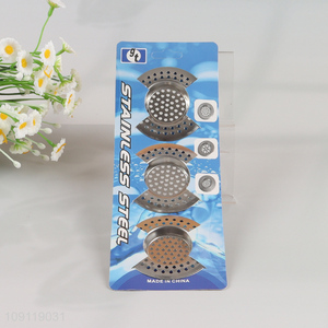 New Arrival 3 Pieces Sink Strainers Durable Stainless Steel Kitchen Sink Strainers