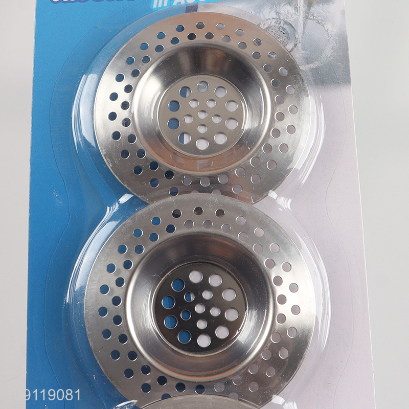 Online Wholesale 3 Pieces Easy to Clean Stainless Steel Kitchen Sink Drain Strainers