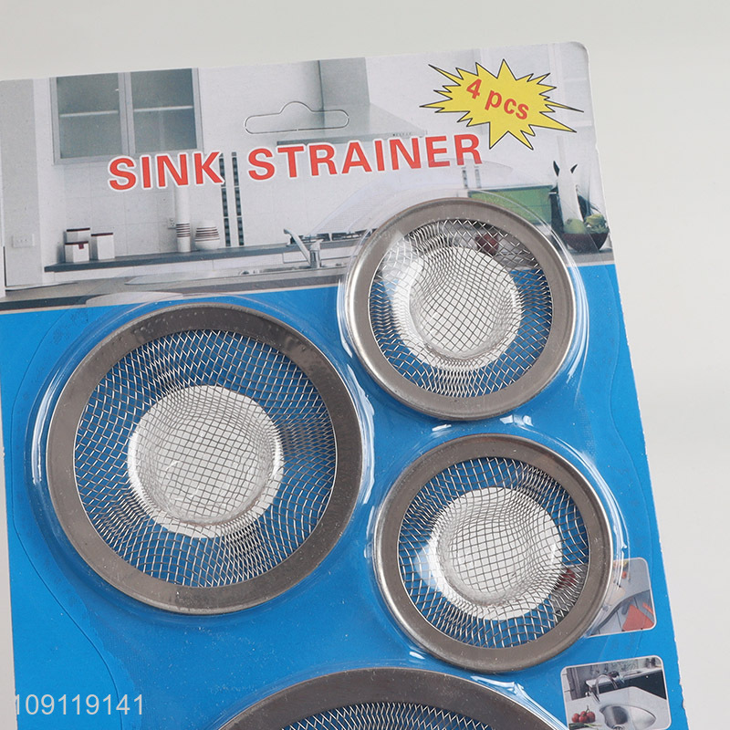 Good Quality 4 Pieces Stainless Steel Sink Drain Strainers for Kitchen Bathroom