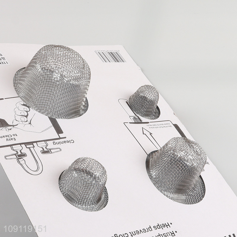 Factory Supply 4 Pieces Stainless Steel Sink Drainers Kitchen Sink Drain Baskets