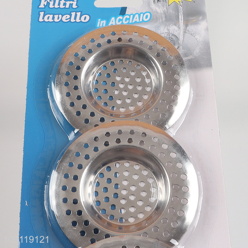 New Arrival 3 Pieces Kitchen Sink Strainers Custom Stainless Steel Sink Strainers