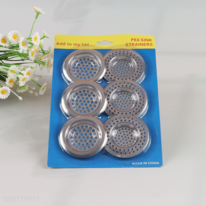 Hot Selling 6 Pieces Durable Rust Proof Stainless Steel Kitchen Sink Strainers