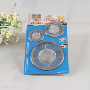 China Imports 3 Pieces Sink Stainers Heavy Duty Stainless Steel Sink Strainers