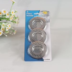 New Arrival 3 Pieces Kitchen Sink Strainers Custom Stainless Steel Sink Strainers