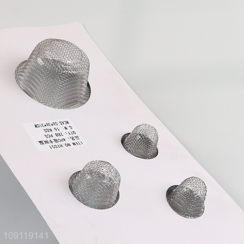 Good Quality 4 Pieces Stainless Steel Sink Drain Strainers for Kitchen Bathroom