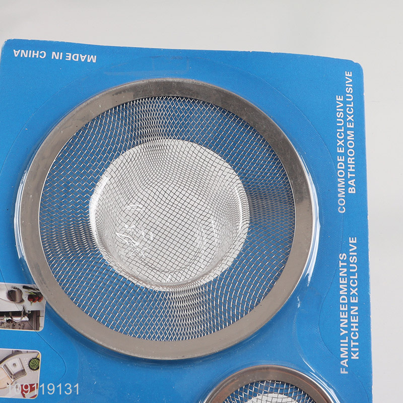 China Imports 3 Pieces Sink Stainers Heavy Duty Stainless Steel Sink Strainers