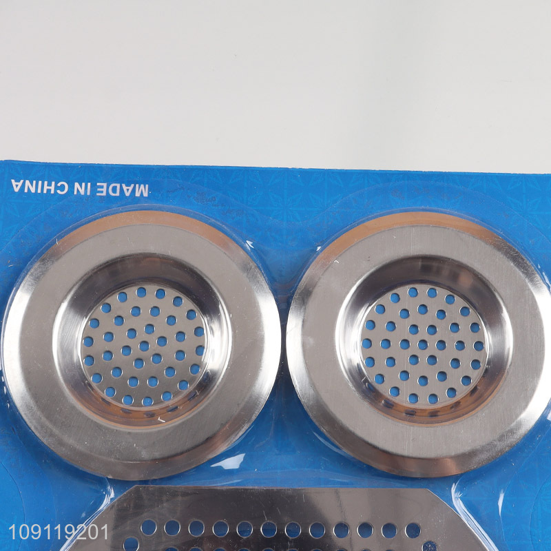 Hot Selling 3 Pieces Rust Proof Stainless Steel Kitchen Bathroom Sink Strainers