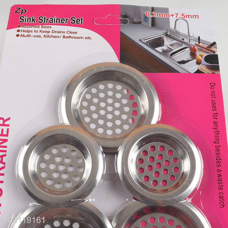 New Product 5 Pieces Sink Strainers Durable Stainless Steel Kitchen Sink Strainers