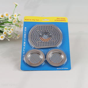 Factory Price 3 Pieces Multipurpose Stainless Steel Kitchen Sink Bathtub Strainers