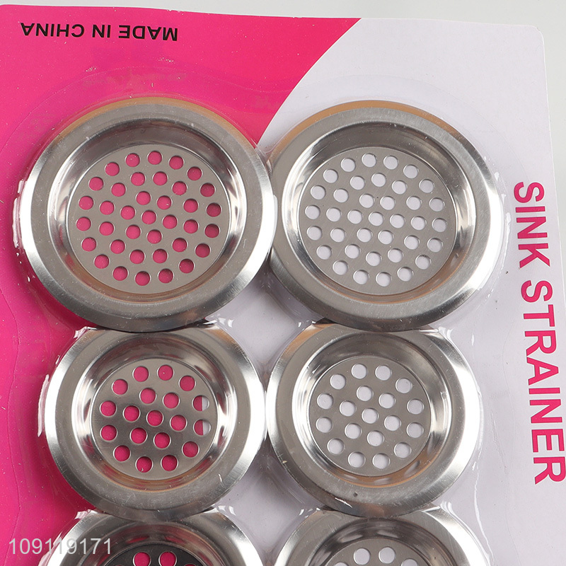 Online Wholesale 6 Pieces Heavy Duty Stainless Steel Kitchen Sink Strainer Baskets
