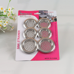 Online Wholesale 6 Pieces Heavy Duty Stainless Steel Kitchen Sink Strainer Baskets