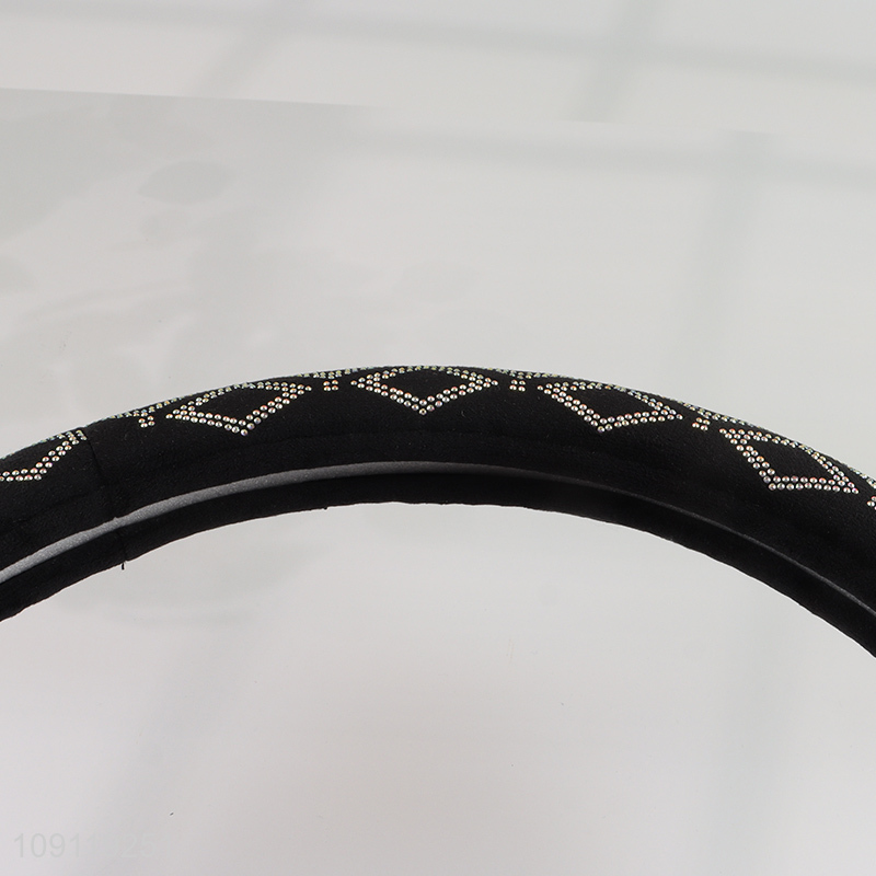 New Arrival Pleuche Steering Wheel Cover Durable Car Steering Wheel Cover