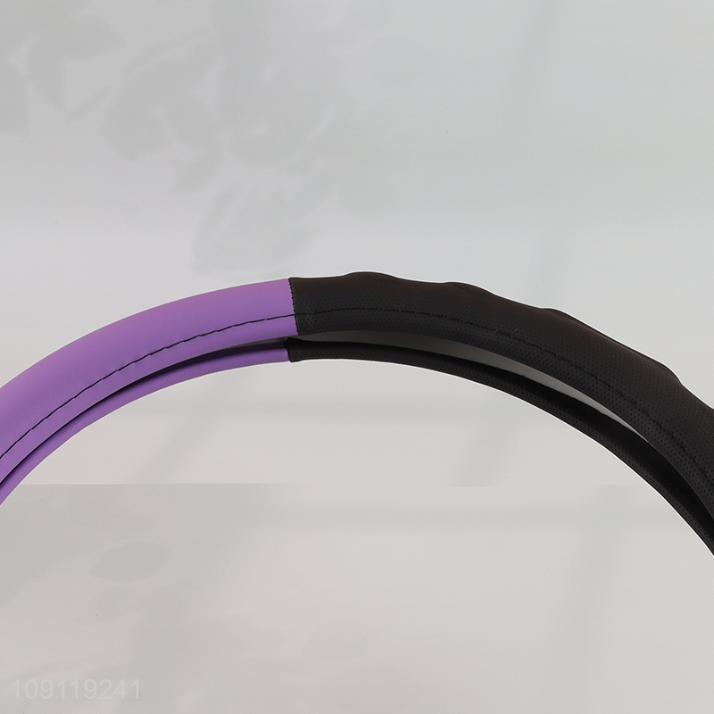 Hot Selling Anti-Slip PVC Leather Steering Wheel Cover Car Interior Accessories