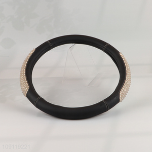 Factory Supply Anti-Slip PVC Leather Steering Wheel Cover for Most Cars