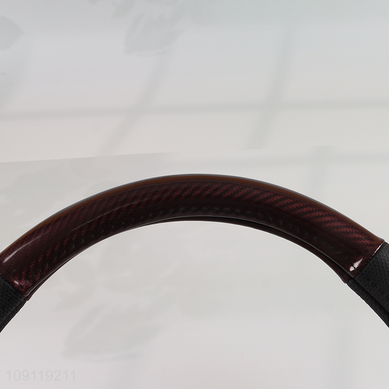 China Imports Leather Car Steering Wheel Cover Anti-Slip Steering Wheel Cover