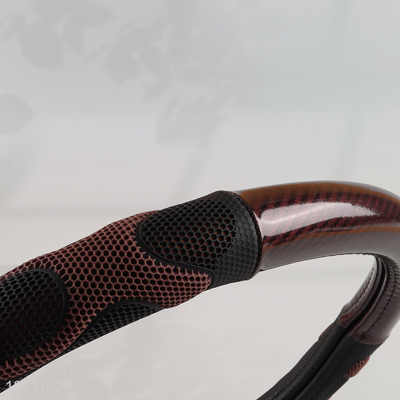 China Imports Leather Car Steering Wheel Cover Anti-Slip Steering Wheel Cover