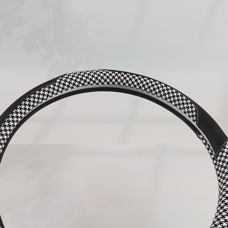 China Imports Nappa Leather Anti-Slip Steering Wheel Cover for Most Cars