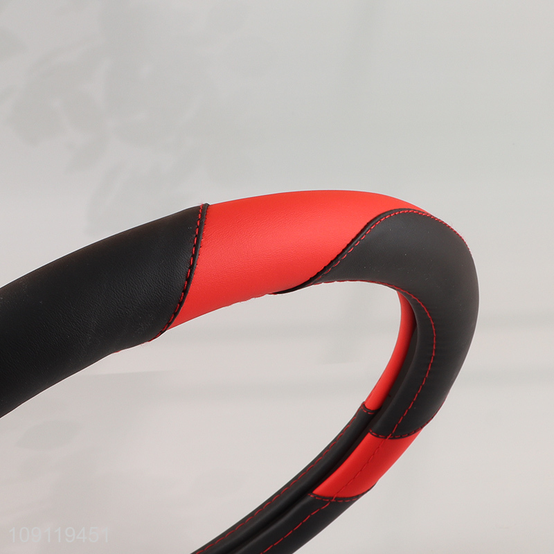 Promotioanl Nappa Leather Car Steering Wheel Cover Anti-Slip Steering Wheel Cover