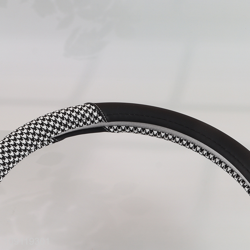 China Imports Nappa Leather Anti-Slip Steering Wheel Cover for Most Cars