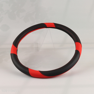 Promotioanl Nappa Leather Car Steering Wheel Cover Anti-Slip Steering Wheel Cover