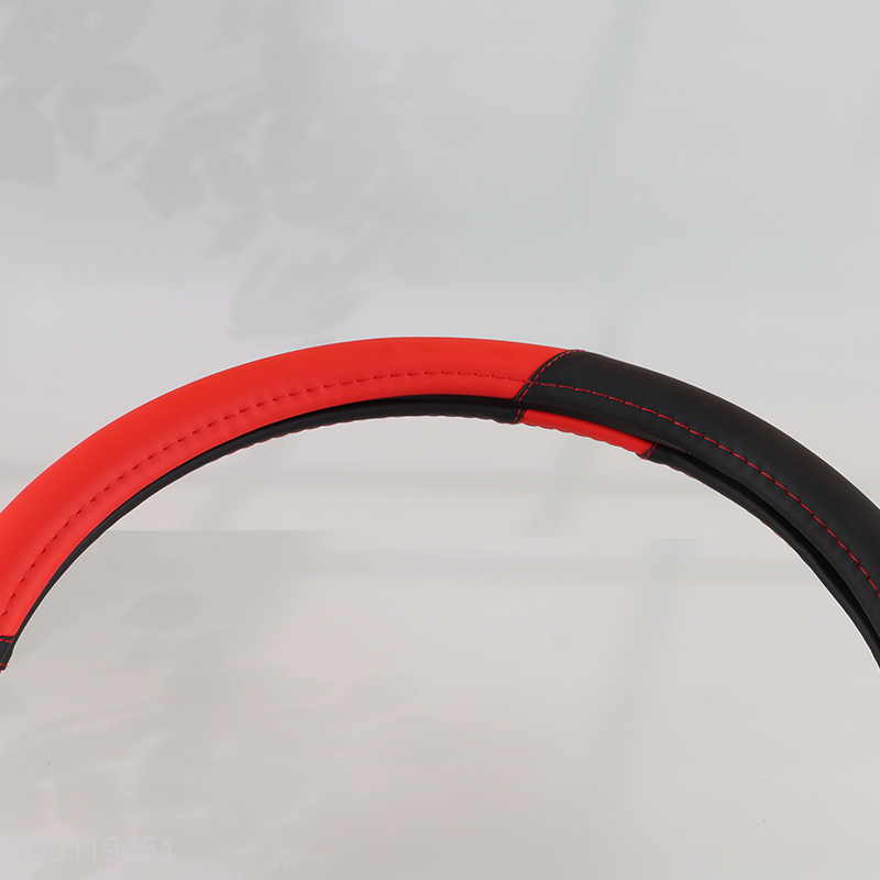 Promotioanl Nappa Leather Car Steering Wheel Cover Anti-Slip Steering Wheel Cover