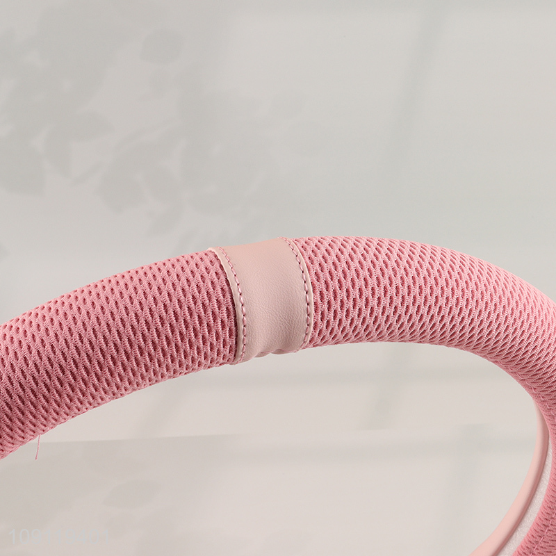 Factory Supply Nappa Leather Ice Silk Car Steering Wheel Cover Protector