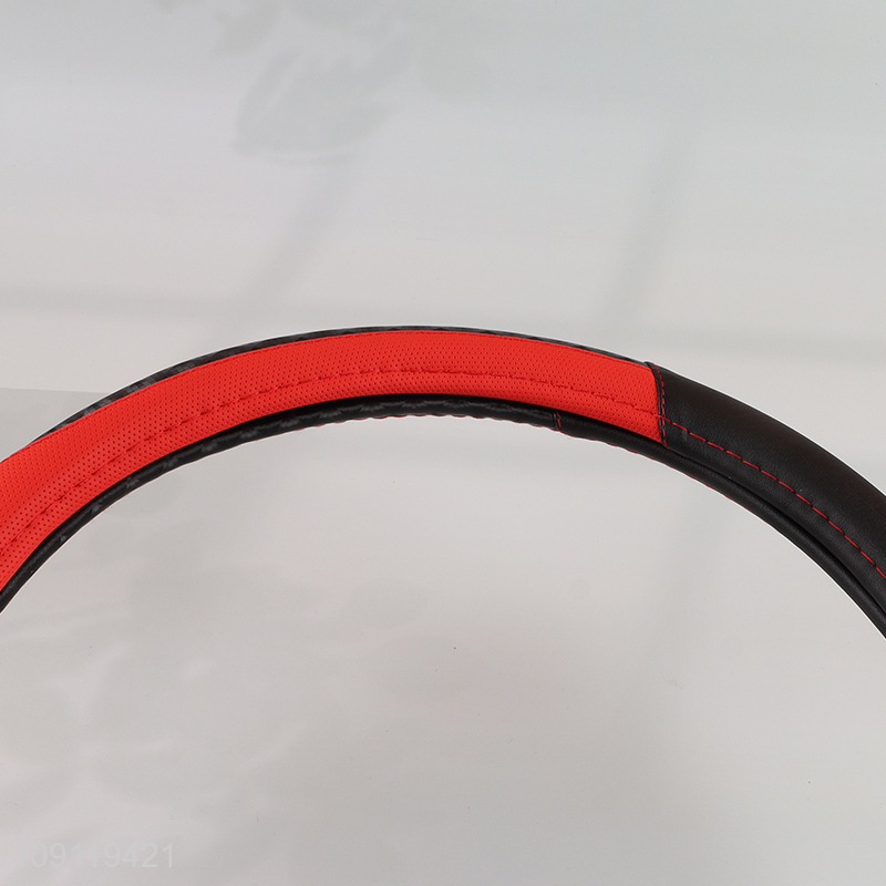 Hot Selling 15 Inch Durable Anti-Slip PVC Leather Car Steering Wheel Cover