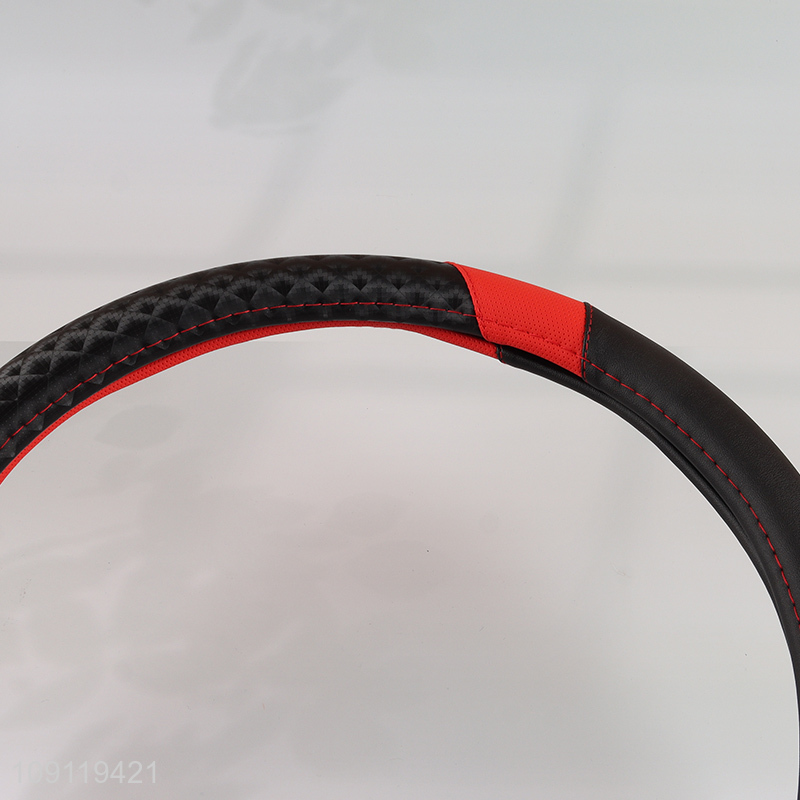 Hot Selling 15 Inch Durable Anti-Slip PVC Leather Car Steering Wheel Cover