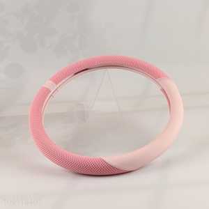 Factory Supply Nappa Leather Ice Silk Car Steering Wheel Cover Protector