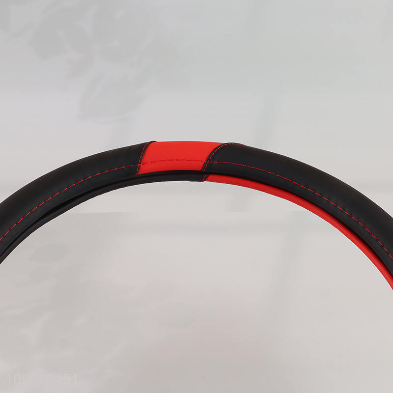 Promotioanl Nappa Leather Car Steering Wheel Cover Anti-Slip Steering Wheel Cover