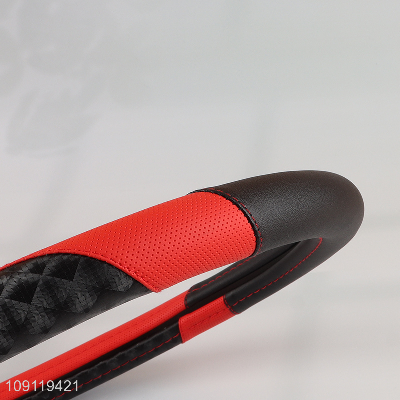 Hot Selling 15 Inch Durable Anti-Slip PVC Leather Car Steering Wheel Cover