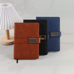 High Quality A5 Notebook PU Leather Lined Notebook for School College