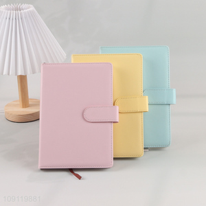 Factory Supply A5 Notebook Macaron PU Leather Lined Journal Notebook