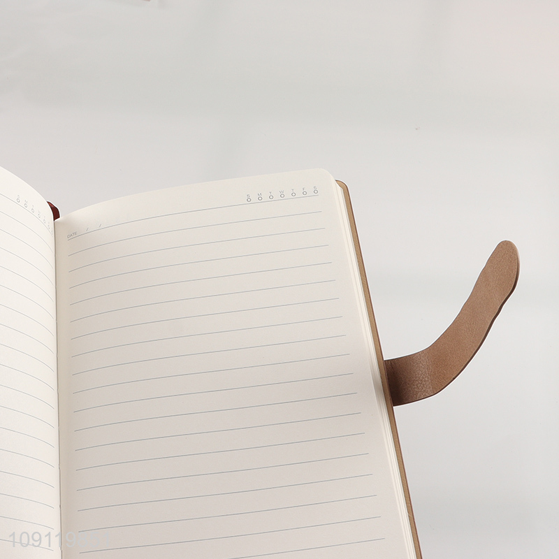 New Arrival A5 Notebook PU Leather Lined Notebook for Office School