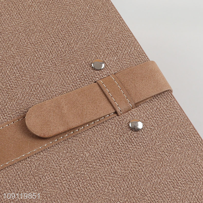 New Arrival A5 Notebook PU Leather Lined Notebook for Office School